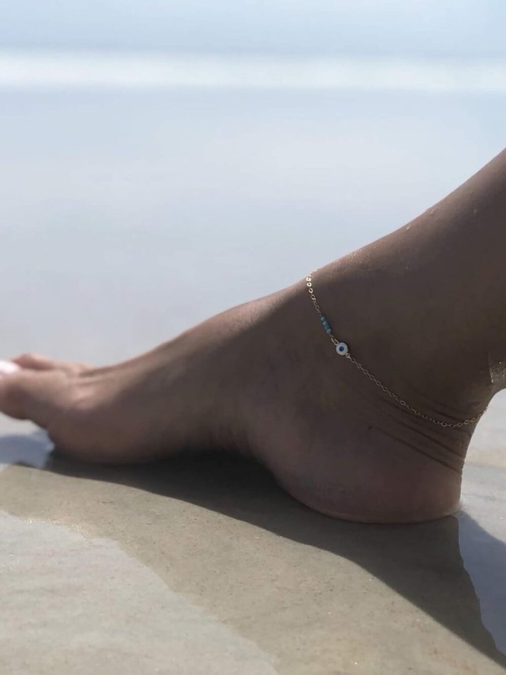 Anklet for Women Gold Chain 14K Gold Plated Dainty Boho Beach Summer Simple Foot - Picture 5 of 7